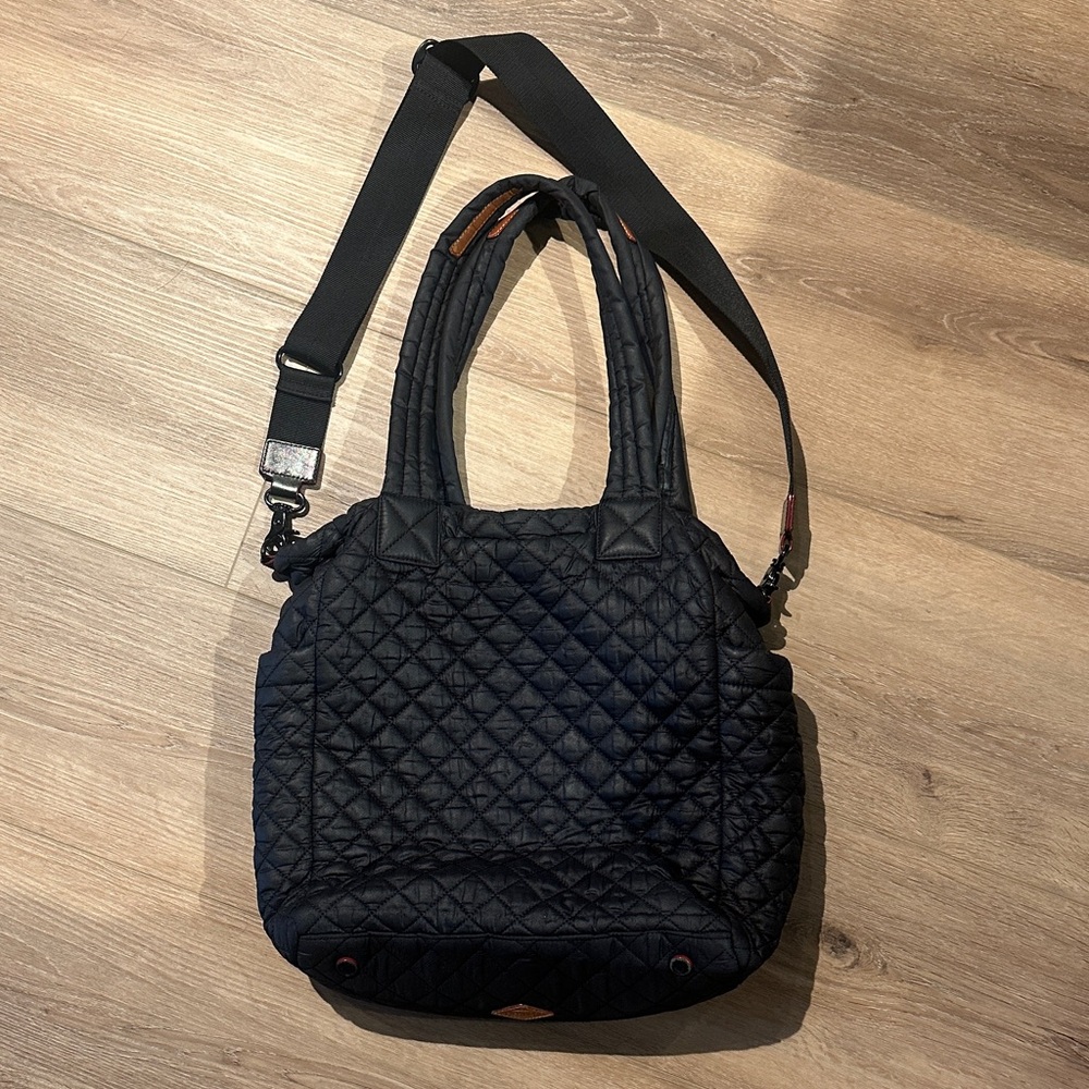 MZ Wallace medium metro bag in black with removable strap